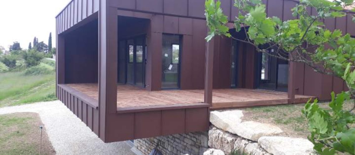 extension de maison bardage corten